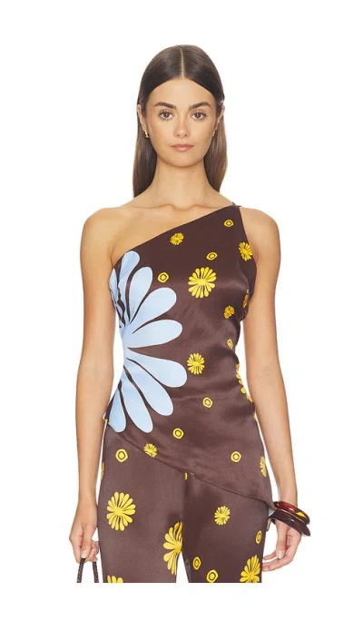 Cala De La Cruz Zharit Top In Brown