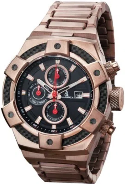 Pre-owned Calabria - Armato Forte - Rose Gold - Men's Watch With Carbon Fiber Bezel