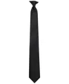 Calabrum Men's Slim Solid Black Clip-on Tie In Black