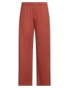 Calatura Woman Pants Rust Size 12 Viscose, Polyamide In Red