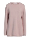 Calatura Woman Sweater Light Pink Size 12 Wool, Viscose, Polyamide, Metal, Cashmere