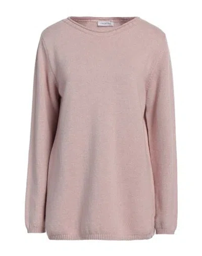 Calatura Woman Sweater Light Pink Size 12 Wool, Viscose, Polyamide, Metal, Cashmere