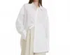 Calcaterra Basic Button-up Blouse In White In White