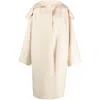 Calcaterra Felted Virgin-wool Coat In Beige