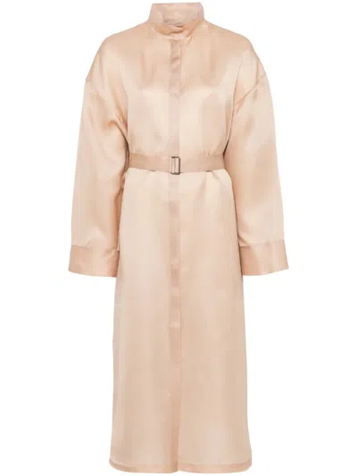 Calcaterra Organza Shirt Dress In 褐色