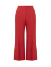 Calcaterra Flared Trousers In Red