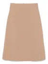 Calcaterra Slit-detail Midi Skirt In Brown