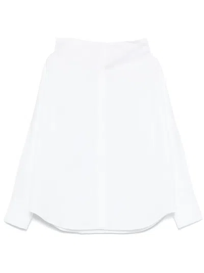 Calcaterra Stand-up Collar Shirt In 白色