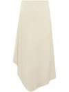 Calcaterra Wave Midi Skirt In Neutrals