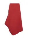 Calcaterra Wave Maxi Skirt In Red