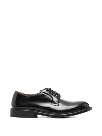 Calce Lace-up Flat Derby Shoes In Black