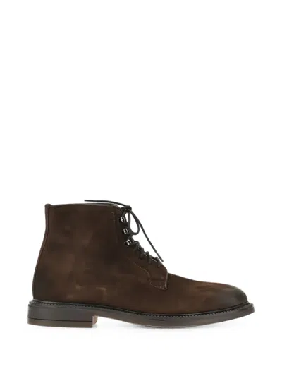 Calce Lace-up Suede Ankle Boots In Multi