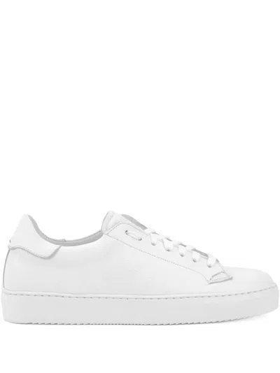 Calce Leather Lace-up Sneakers In White