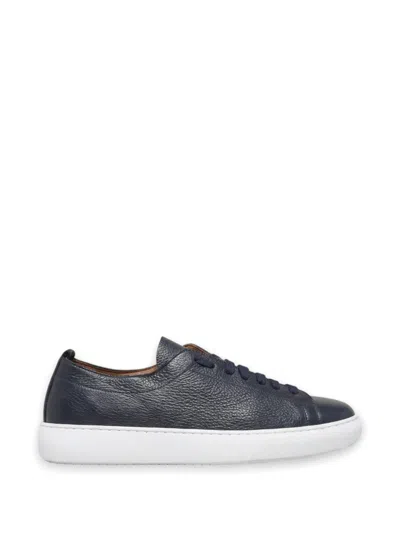 Calce Low-top Leather Sneakers In Blue