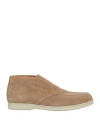Calce Man Ankle Boots Beige Size 9 Leather