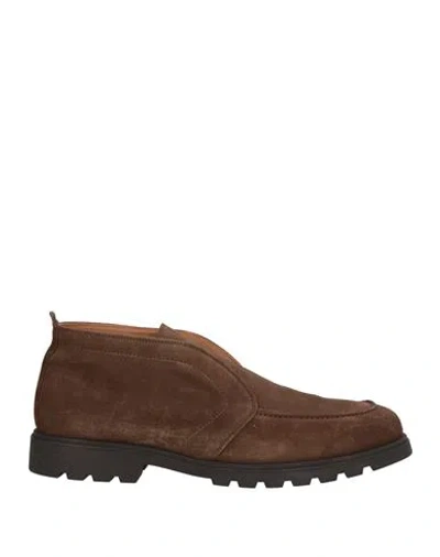 Calce Man Ankle Boots Brown Size 7 Leather