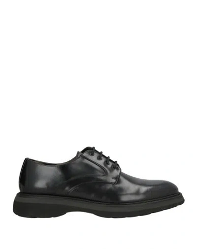 Calce Man Lace-up Shoes Black Size 12 Leather