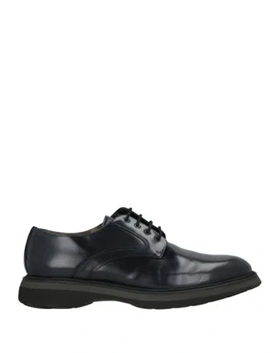 Calce Man Lace-up Shoes Midnight Blue Size 11 Leather