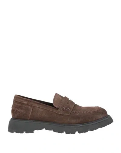 Calce Man Loafers Dark Brown Size 6 Leather