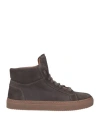 Calce Man Sneakers Grey Size 10 Leather In Brown