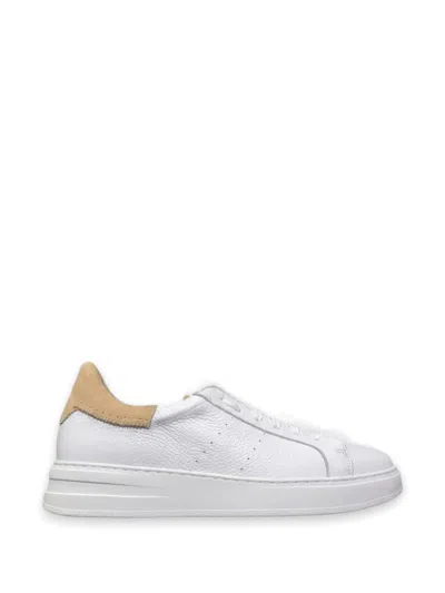 Calce Panelled Leather Sneakers In White
