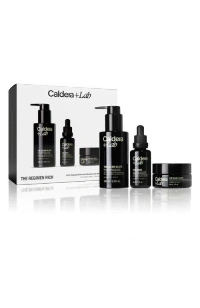 Caldera + Lab The Regimen Rich Anti-aging Skin Care Set In Black