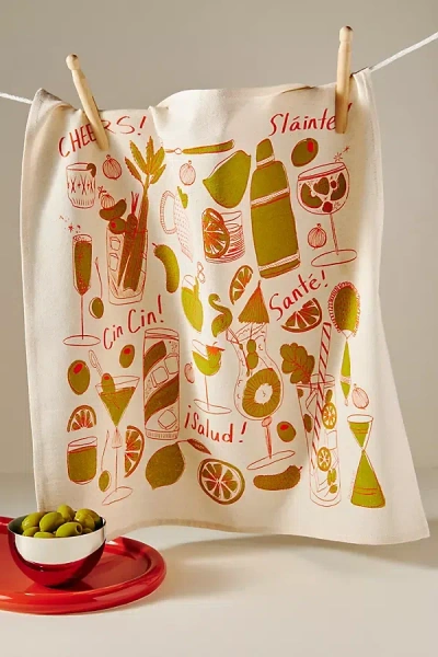 Calhoun & Co. Cocktail Party Dish Towel In Multicolor