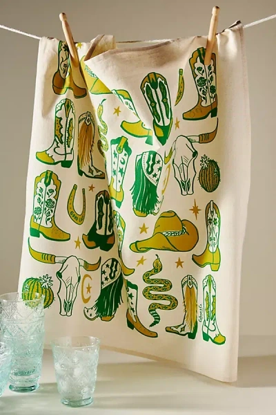 Calhoun & Co. Hey Cowgirl Oversized Dish Towel In Multicolor
