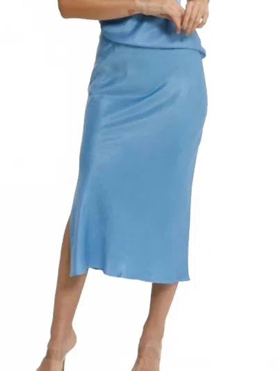 Cali Dreaming Elastic Waist Slip Skirt In Luxembourg Blue