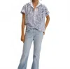 Cali Dreaming Motley Ruched Top In Hand Painted In Multi
