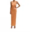 Cali Dreaming New York Midi Dress In Apricot In Orange