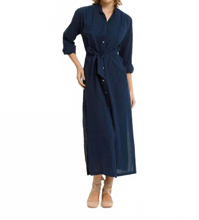 Cali Dreaming Shirt Dress In French Navy In Blue