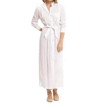 Cali Dreaming Shirt Dress In White In Multi