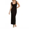 Cali Dreaming Simple Slip Maxi Dress In Black In Black