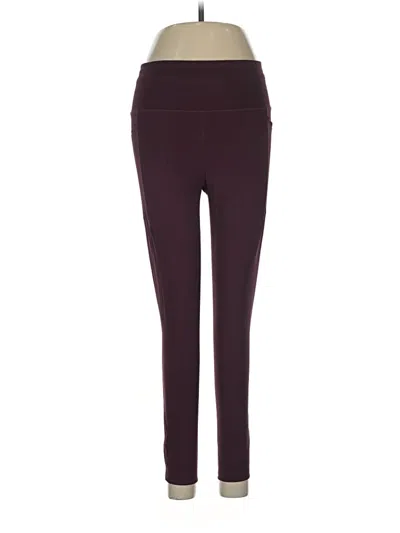 Pre-owned Calia Active Pants In Burgundy