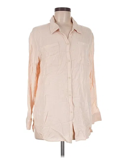 Pre-owned Calia By Carrie Underwood Long Sleeve Button Down Shirt In Tan