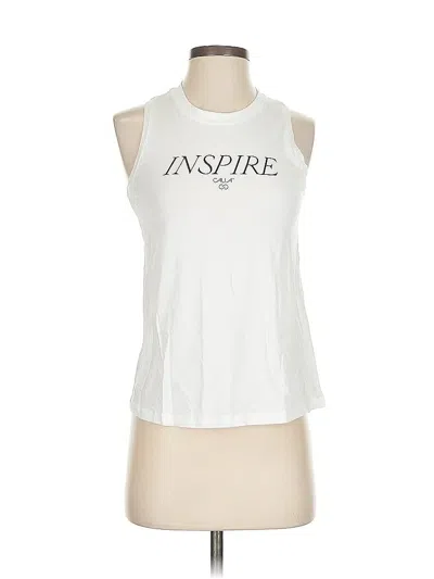 Pre-owned Calia By Carrie Underwood Sleeveless T-shirt In White