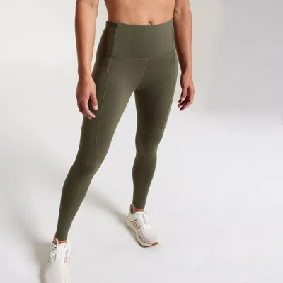 Calia Cold Dash Legging Women's Olive Stretch Ankle Performance Srt633 In Green
