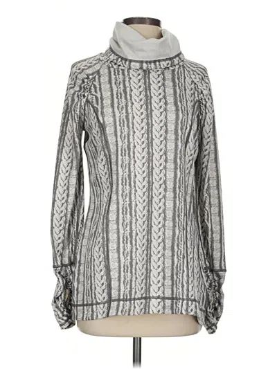 Pre-owned Calia Long Sleeve Blouse In Gray
