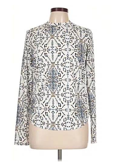 Pre-owned Calia Long Sleeve Blouse In Ivory