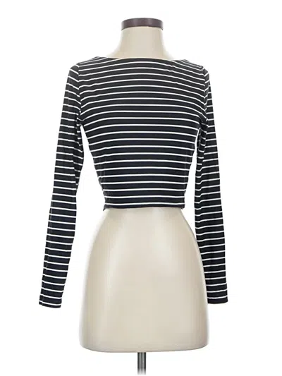 Pre-owned Calia Long Sleeve Top Black Boatneck Tops
