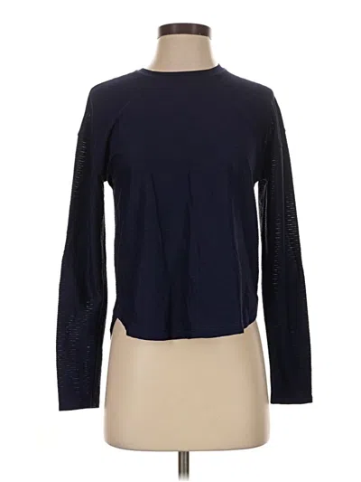 Pre-owned Calia Long Sleeve Top Blue Mock Neckline Tops