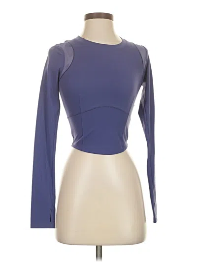 Pre-owned Calia Long Sleeve Top Purple Boatneck Tops