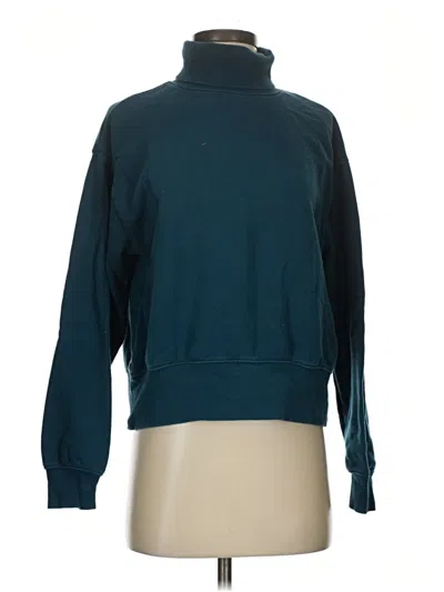 Pre-owned Calia Long Sleeve Top Teal Turtleneck Tops