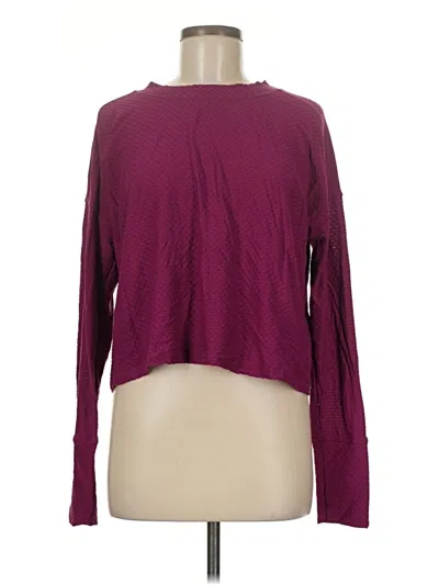 Pre-owned Calia Long Sleeve T-shirt In Burgundy
