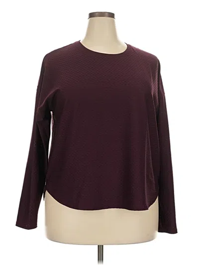 Pre-owned Calia Long Sleeve T-shirt In Burgundy