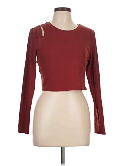 Pre-owned Calia Long Sleeve T-shirt In Burgundy
