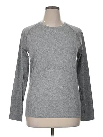 Pre-owned Calia Long Sleeve T-shirt In Gray