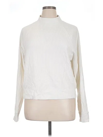 Pre-owned Calia Long Sleeve Turtleneck In Ivory