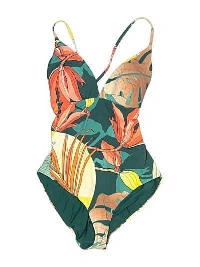 Pre-owned Calia One Piece Swimsuit In Green